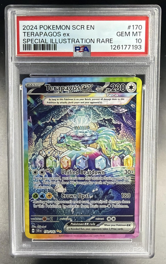 2024 Pokemon Gaming Stellar Crown Terapagos ex #170/142 PSA 10