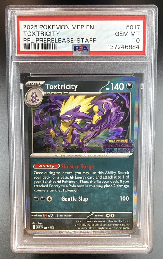 2023 Pokemon Gaming SV Paradox Rift Toxtricity ex Reverse Holo #100 PSA 10