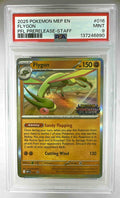 A PSA 9 graded Flygon Pokemon card in a protective plastic slab.
