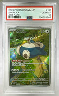 A PSA 10 graded Japanese Snorlax Art Rare card from the 2023 Pokemon 151 set in a plastic slab.