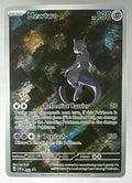 A Mewtwo Pokemon card from the Scarlet and Violet Black Star Promos set featuring city artwork.