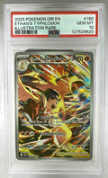 A PSA 10 graded Ethan's Typhlosion Pokemon card from the 2025 Destined Rivals set.