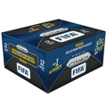 A 2025-26 Panini Prizm FIFA Soccer hobby box featuring blue and black branding.