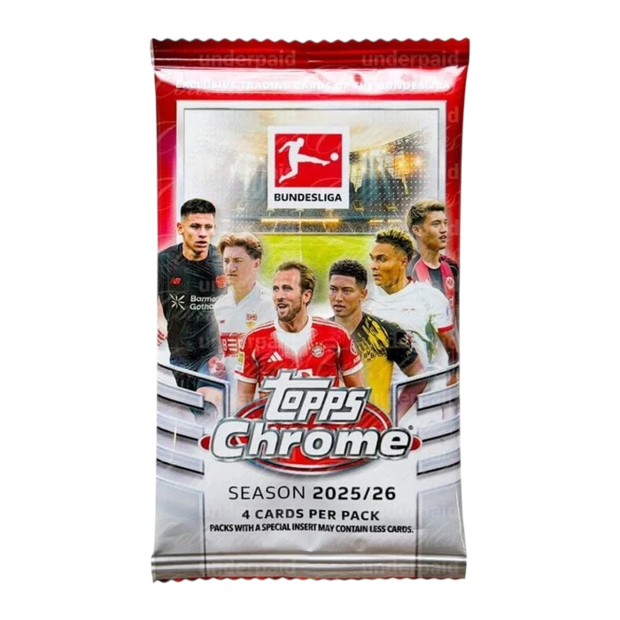 2025-26 Topps Chrome Bundesliga Soccer Hobby Pack