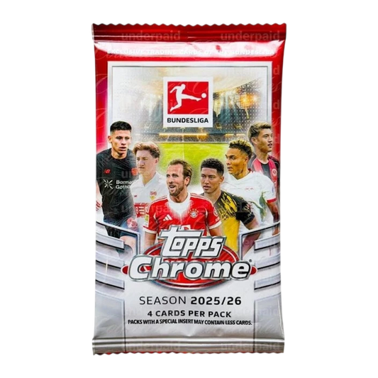2025-26 Topps Chrome Bundesliga Soccer Hobby Pack