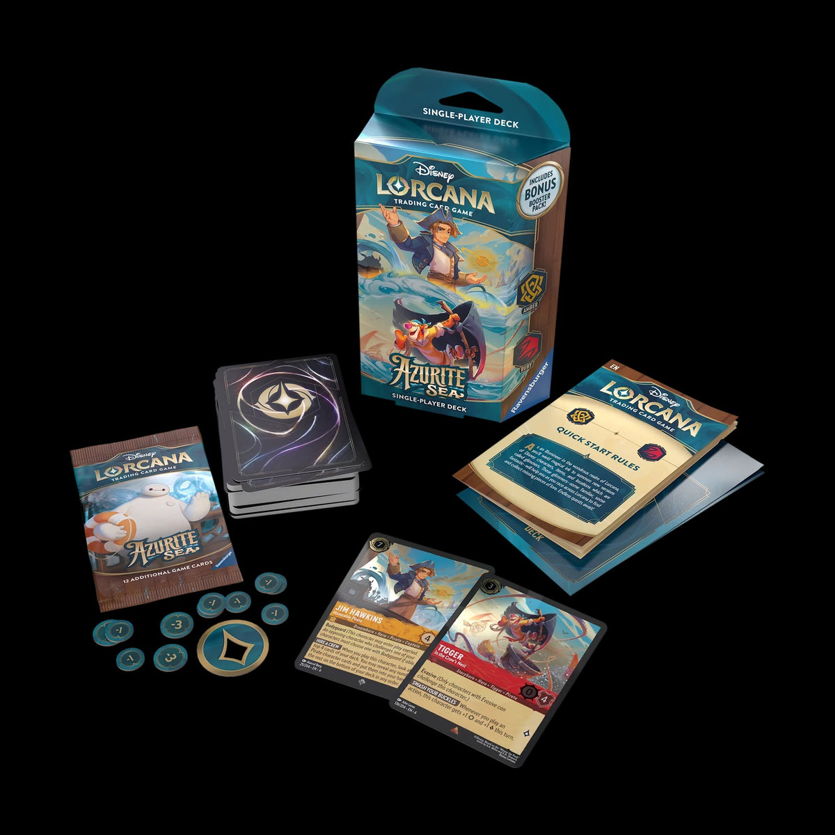 Disney Lorcana: Azurite Sea Amber & Ruby Starter Deck - alternate view