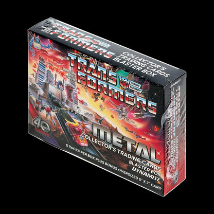 2026 Dynamite Transformers 40th Anniversary Metal Blaster Box, angled view