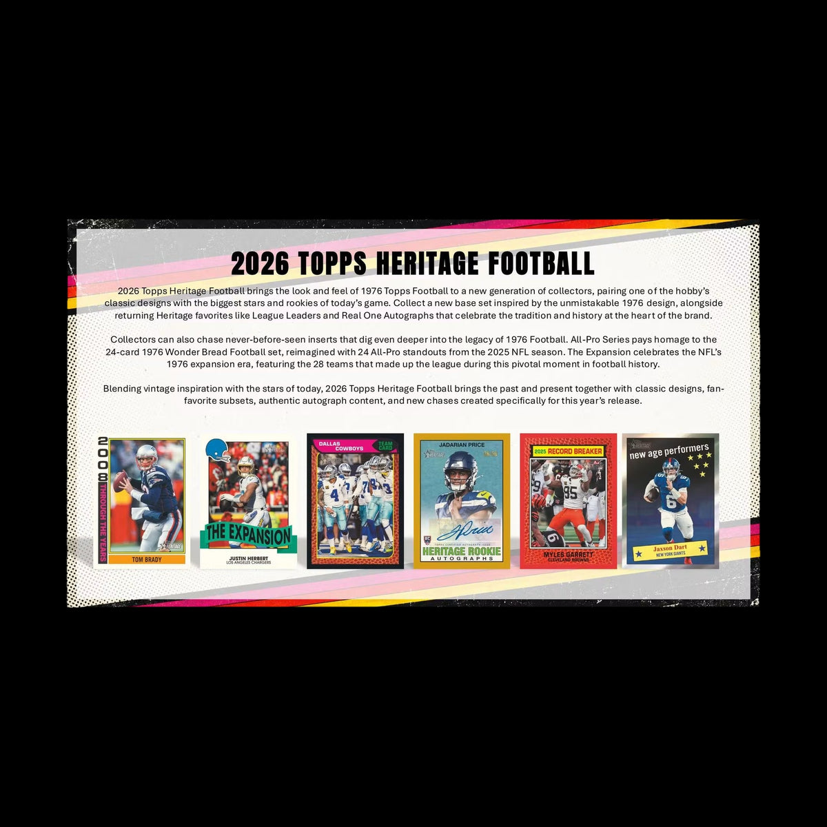 2026 Topps Heritage Football card preview