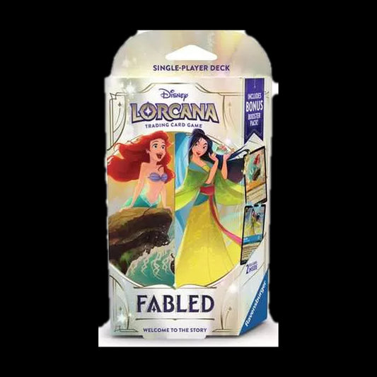 Disney Lorcana: Fabled Starter Deck - Amber & Sapphire (Ariel & Mulan)
