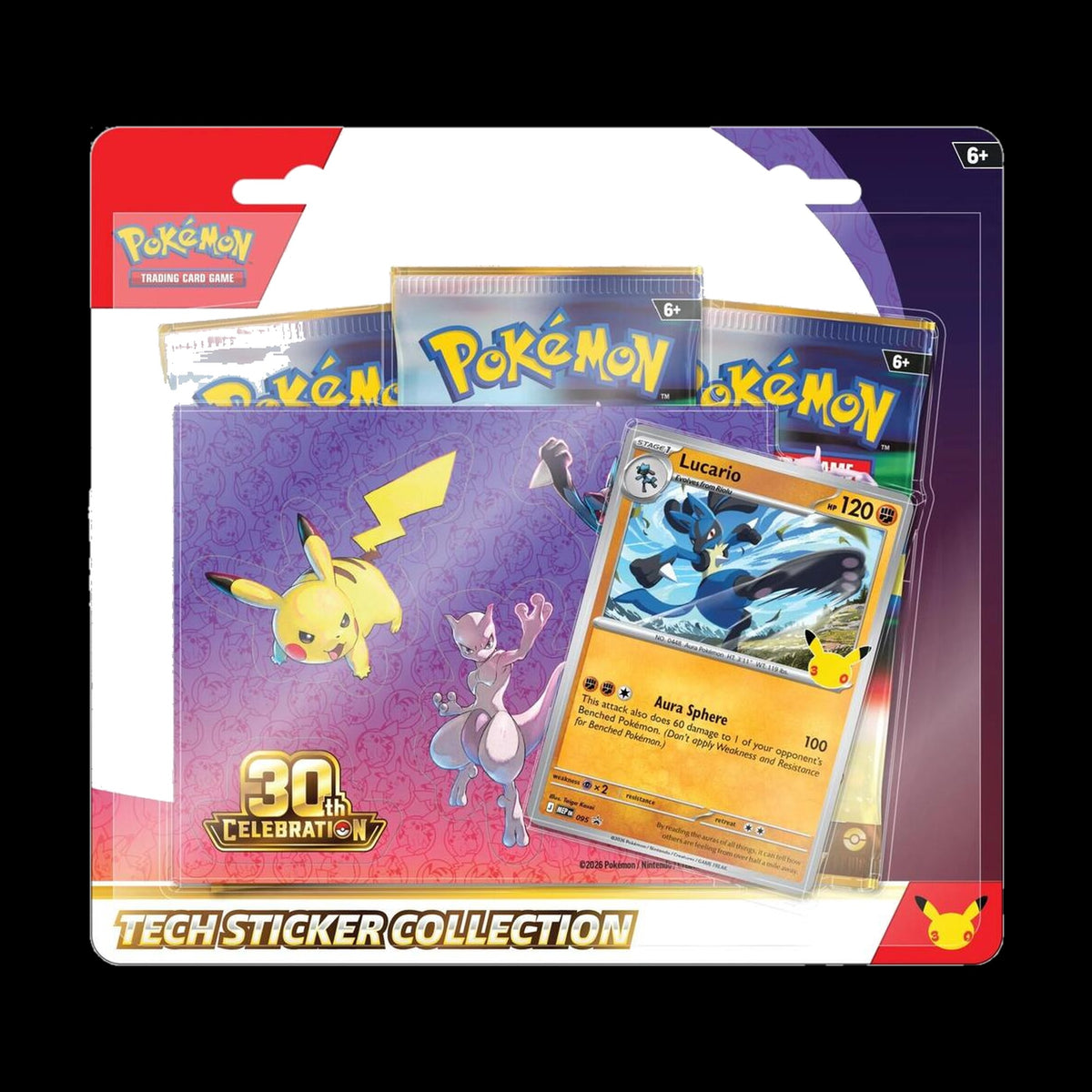 Pokemon 30th Celebration Tech Sticker Collection [Lucario] (ME05.5)