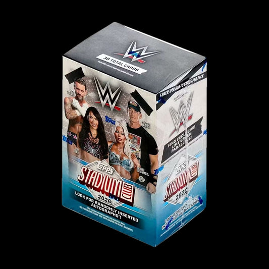 2026 Topps WWE Stadium Club Value Box - sealed angle view
